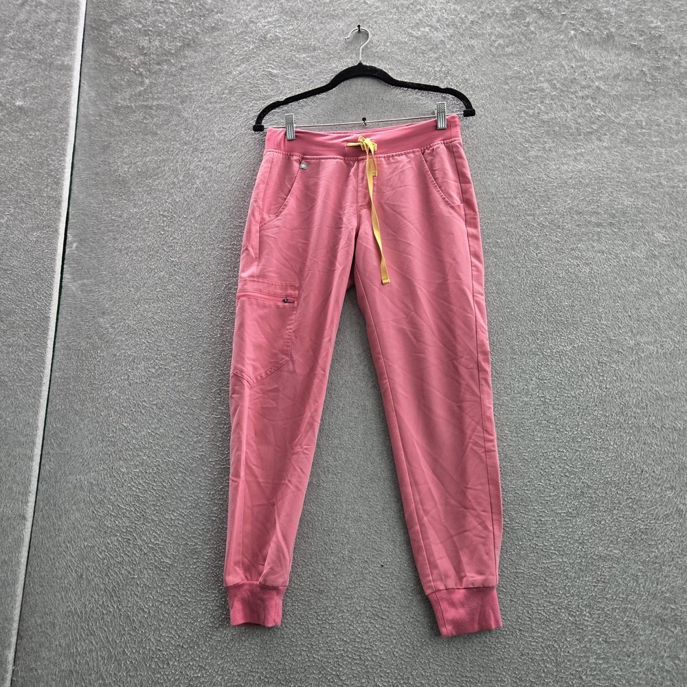 FIGS‎ Women Scrub Pants XS Petite Pink Zamora Jogger Cargo Pocket 26" Inseam